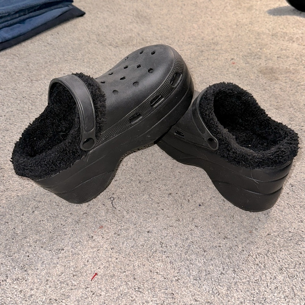 Women's Black Platform Clogs